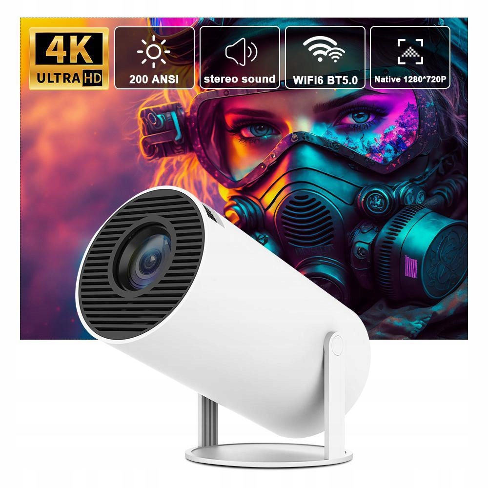 Mini Projektor HY300 Smart Tv Led Android Wifi Full Hd Do Domácnosti