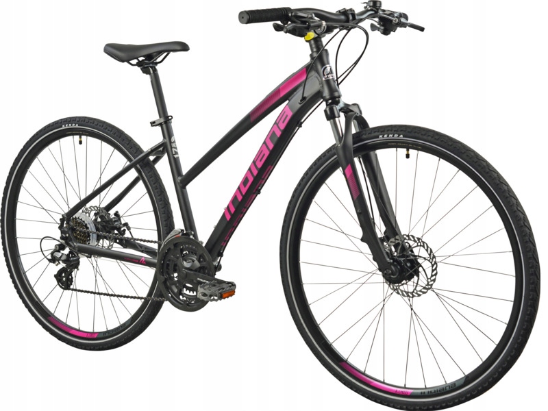 Rower crossowy Indiana X-Cross 2.0 28 cali D19 damski Czarno-różowy