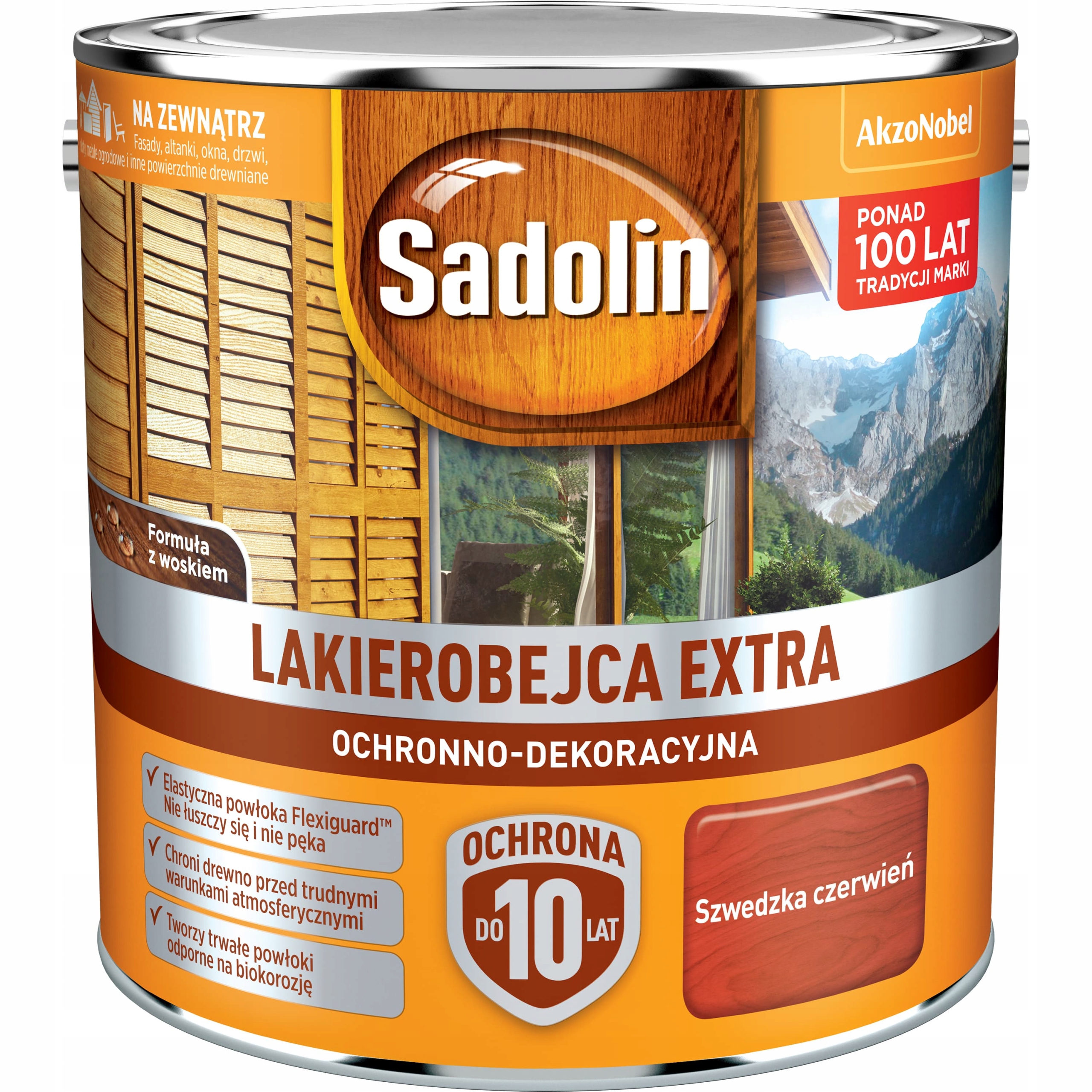 Sadolin ExTRA Švédská červená laková barva 2,5 l