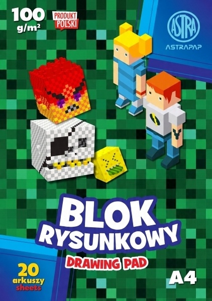 

Astra blok rysunkowy biały A4 100g 20 kartek Pixel