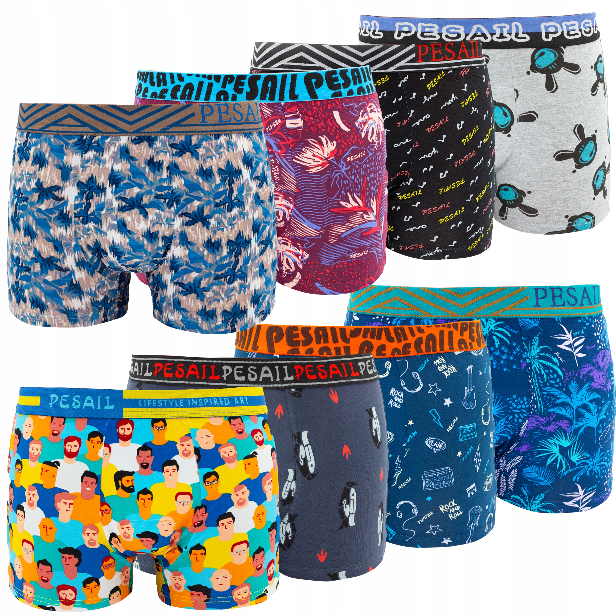 Pánské barevné Slipy , sada kusů velikost 3XL