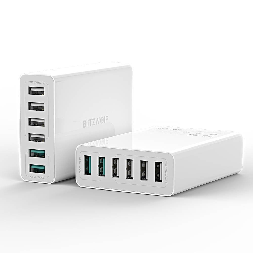 

Blitzwolf Ładowarka 6x Usb Qc 3.0 Pd 60W Fcp BC1.2