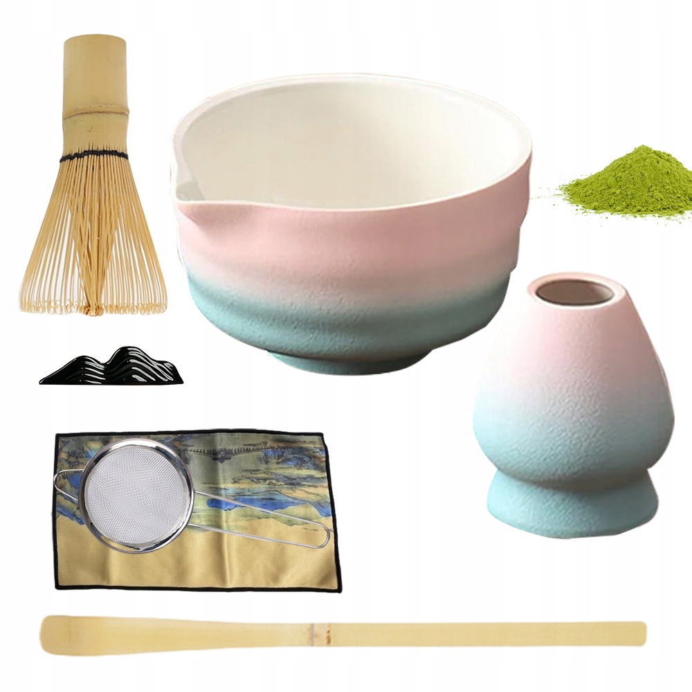 Levně 8DÍLNÁ Sada Nástrojů Pro Výrobu Matchy S Mlýnkem