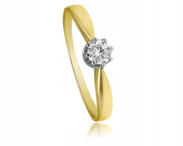 Zlatý prstýnek s briliantem 0,30 ct 585 velký diamant certifikát