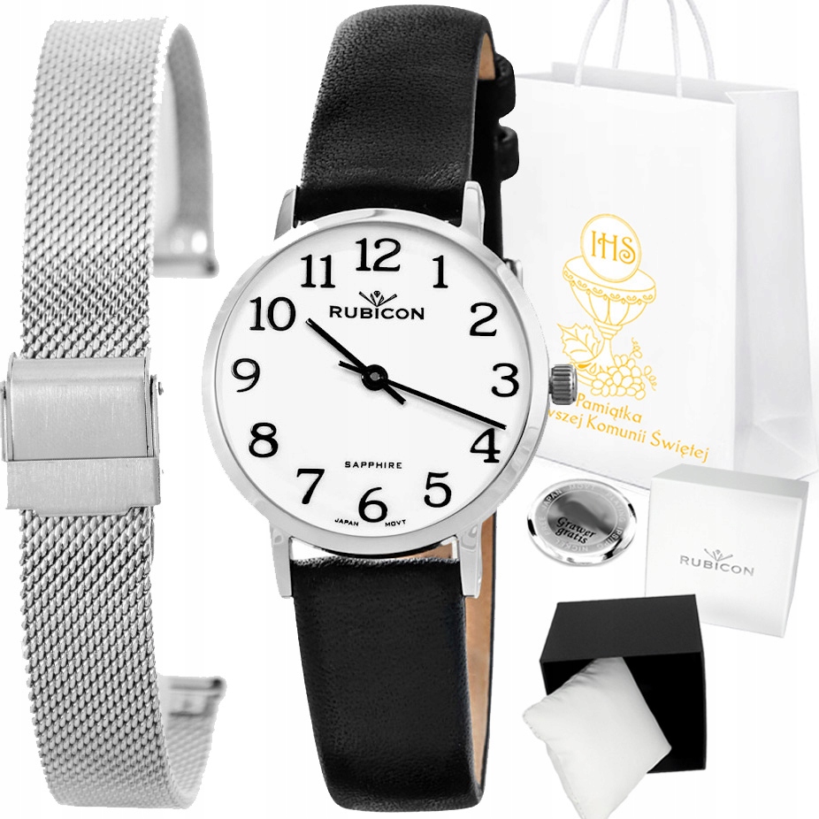 Dámské hodinky Rubicon dárková sada Na Přijímání pro dívku Gravírování