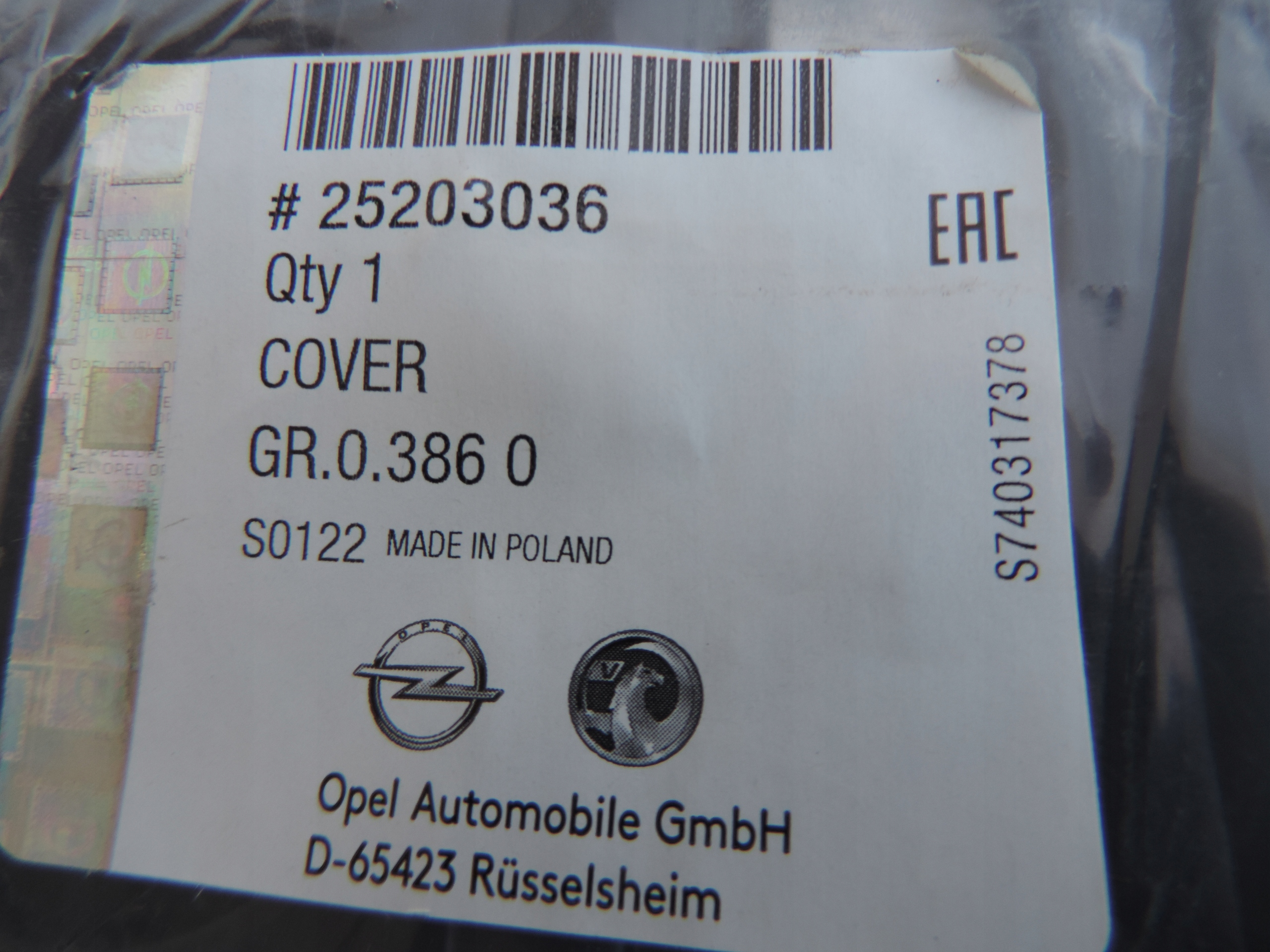 OPEL ASTRA J 1.4 T POKRYWA ZAWORÓW NOWA 25203036