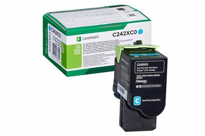 Originální toner Cyan Lexmark C2425 (C242XC0)
