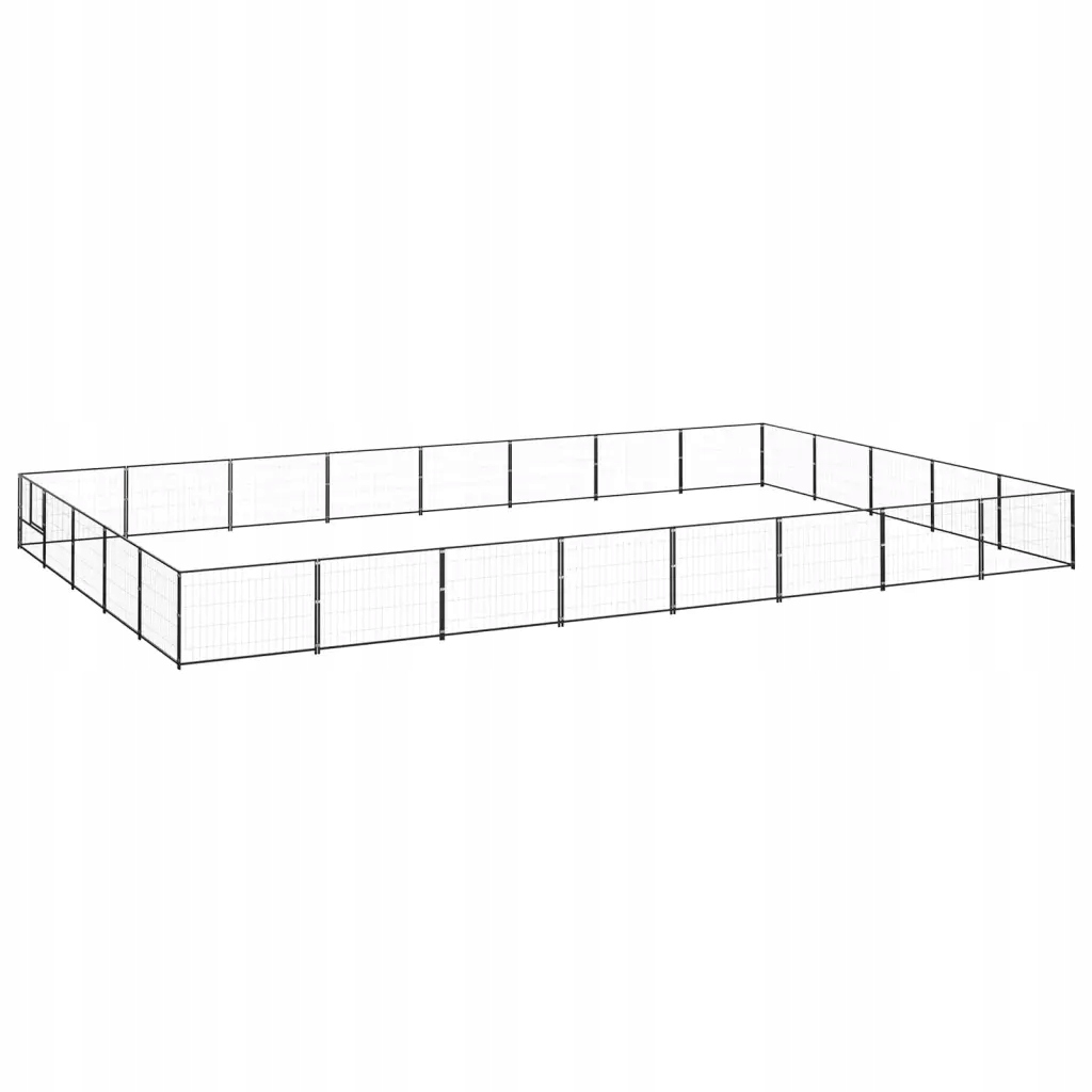 Kotec pro psa, černá, 40 m², ocelová