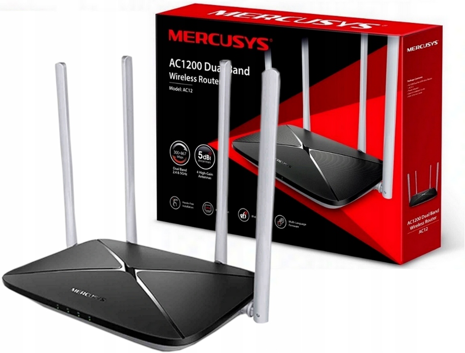 

Mocny Ruter Router TP-Link AC12 DualBand 1200Mb/s
