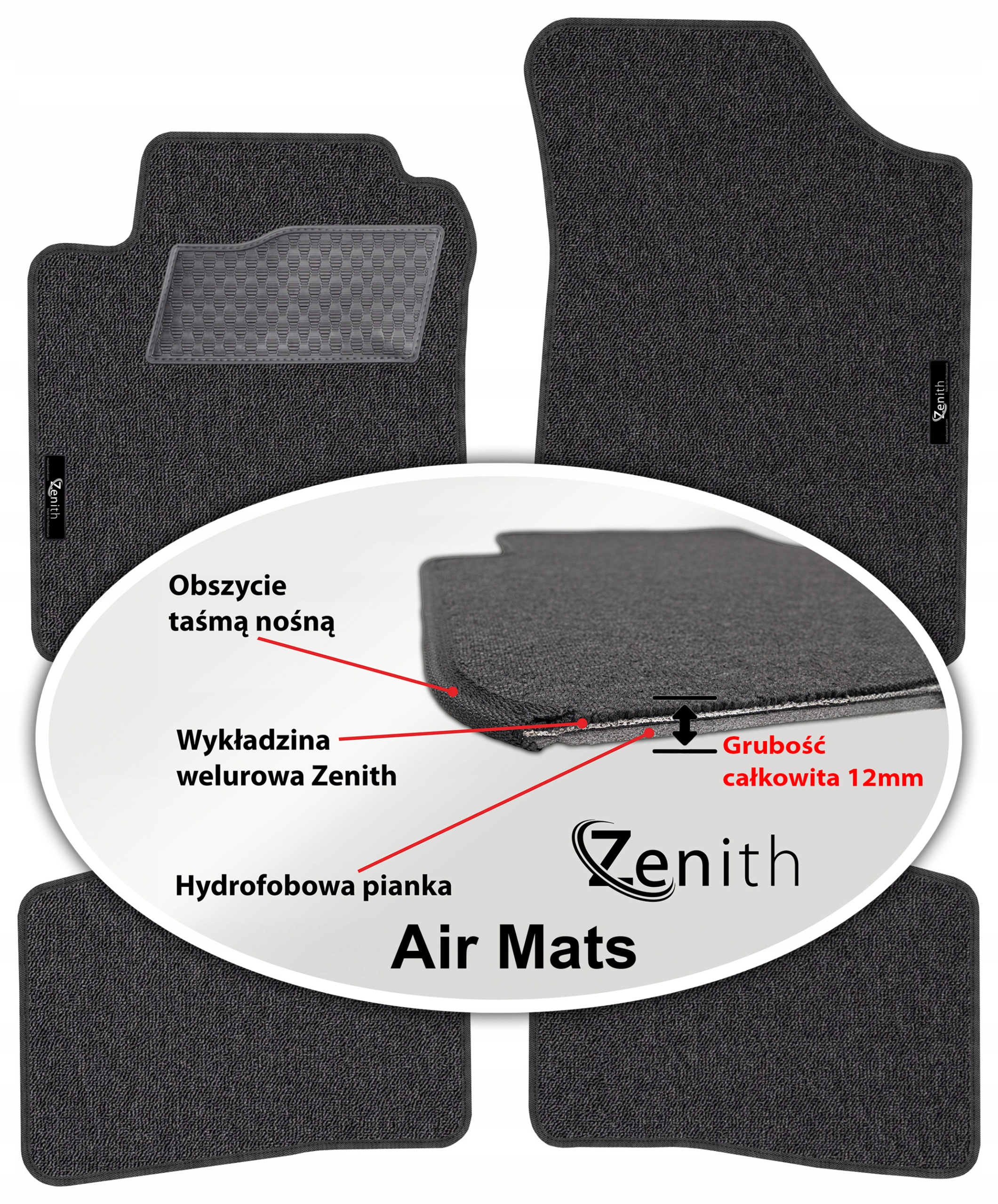 Kia Ceed I 5D 2010-2012 Velúrové koberčeky do auta Zenith Air Mats