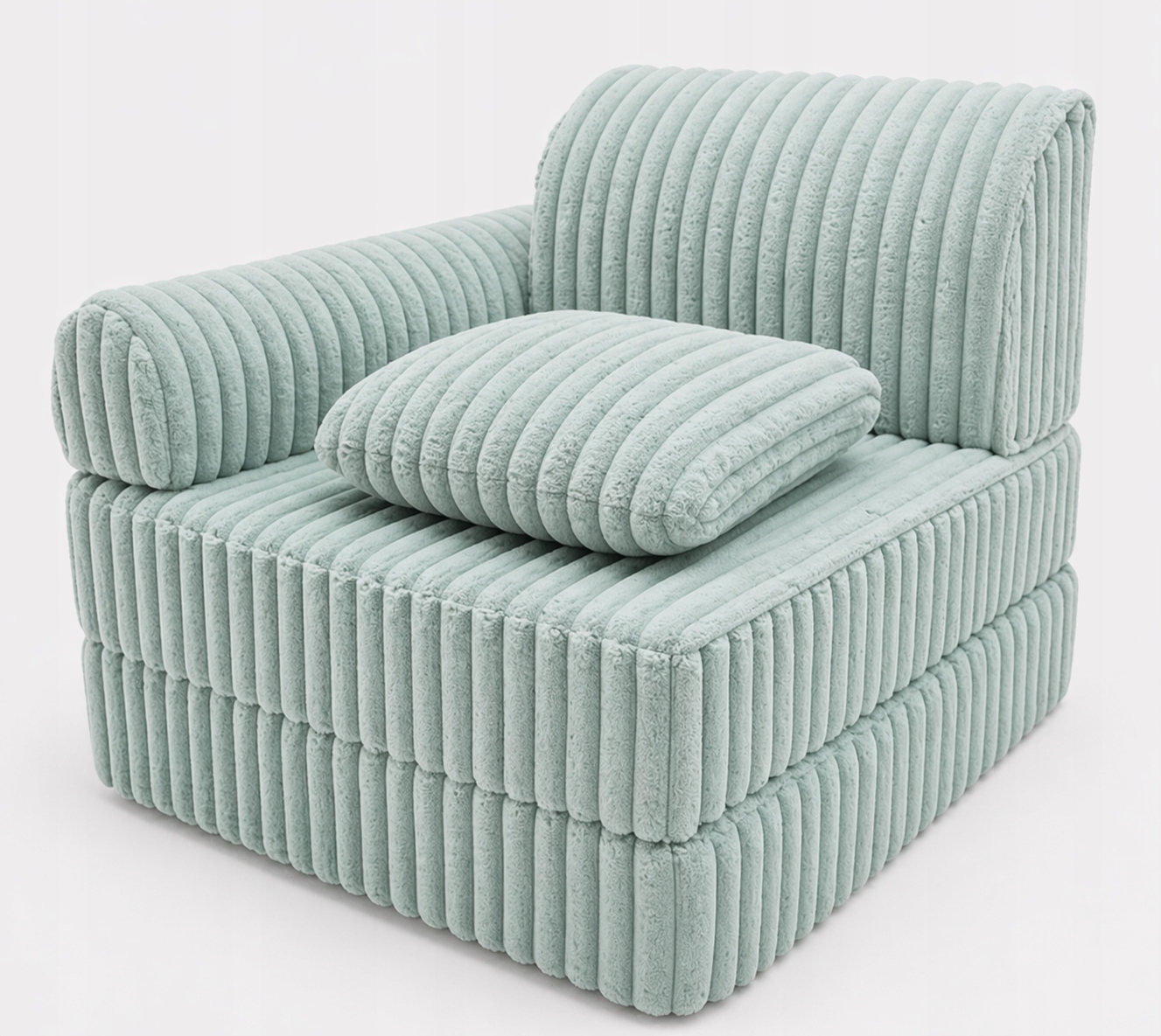 Modułowa rozkładana Sofa Fotel dla dzieci wypoczynkowy materac zielony