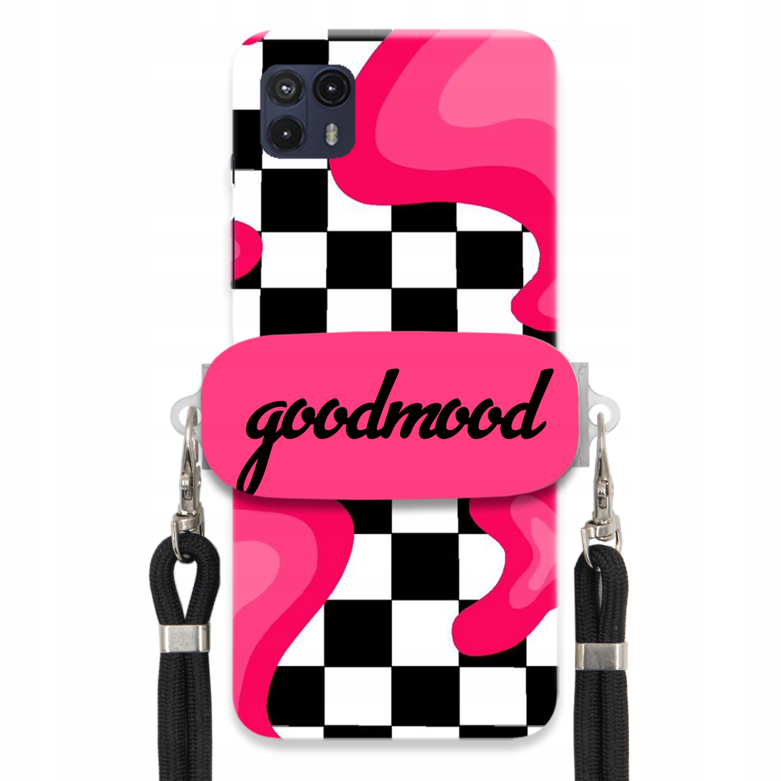 Puzdro Pre Motorola G50 5G Sada Case Držiak Na Vodítko Čierna For Teen Splash