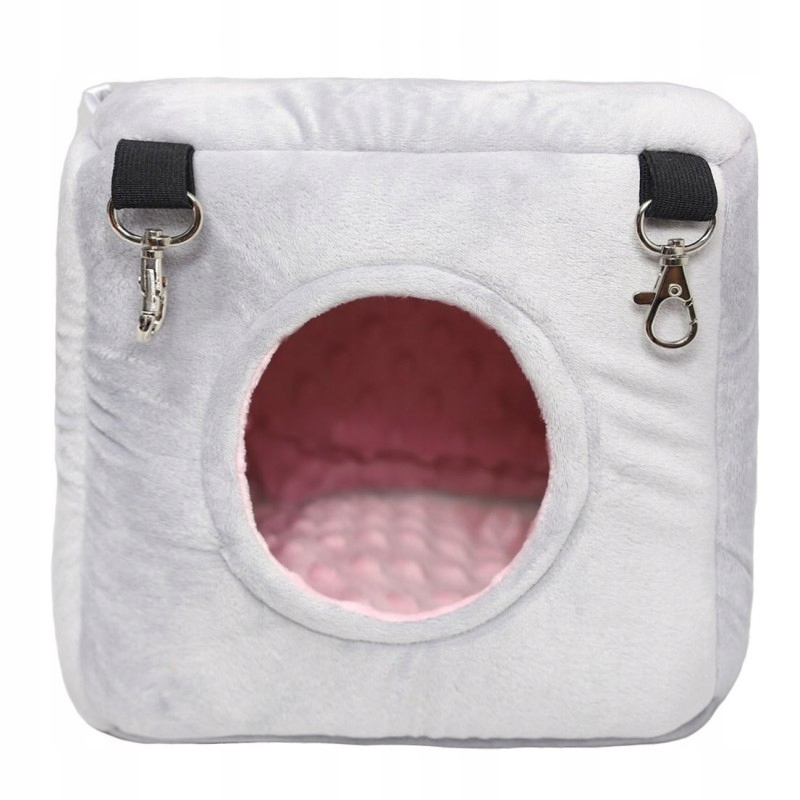 Levně Domeček Budka Růžový Vel 20 x 20 x 20 cm pro hlodavce Mimiko.