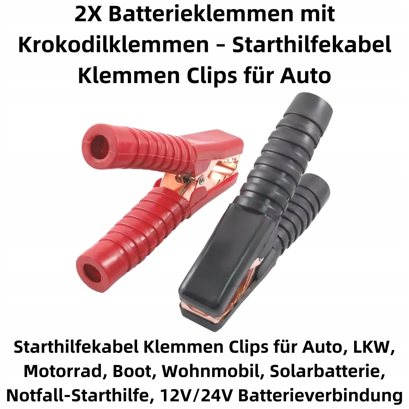 M60CS Krokodylek do Akumulatora 12V/24V Auto Motocykl Łódź Solarbateria — miniatura 2