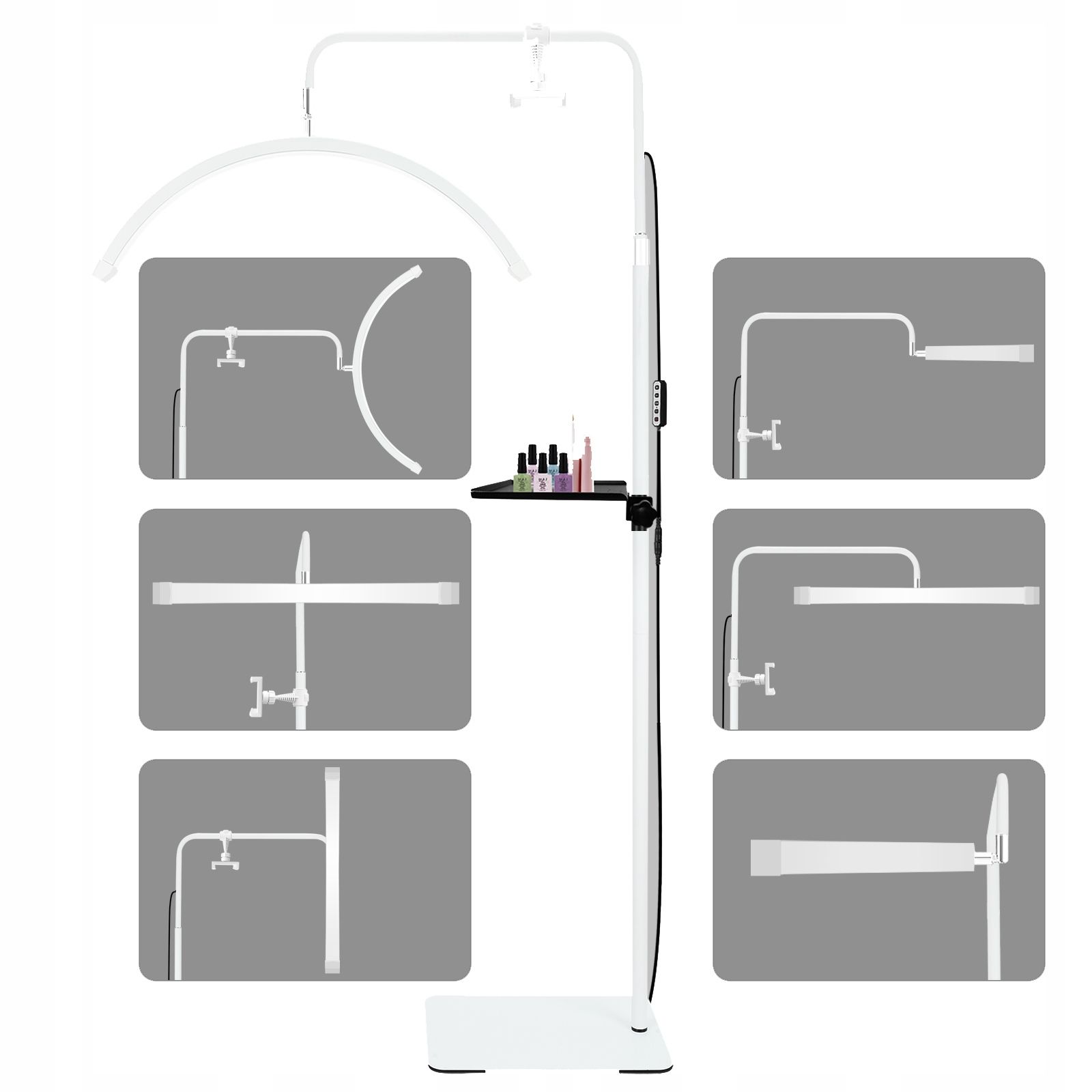 Kosmetická Led lampa bez stínu Moon pro líčení nehtů Řas 45W dálkové ovládání
