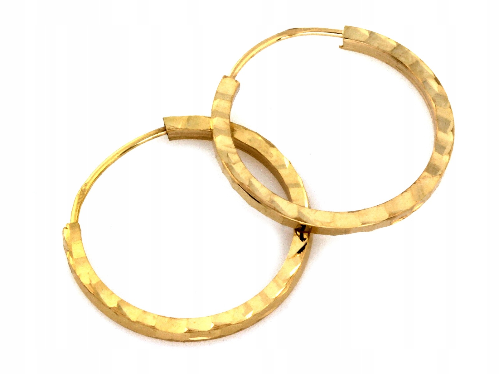 Náušnice pro ženu ze zlata 585, kroužek lesklý, moderní