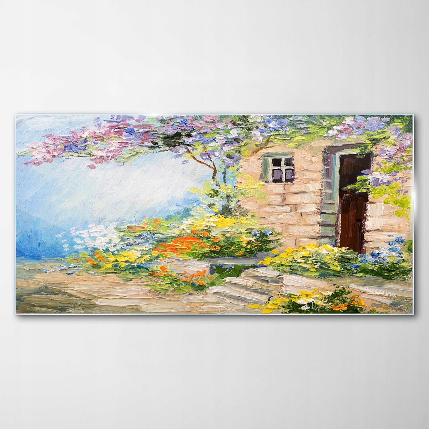 

Obraz na Szkle Dekor Dom Ogród Kwiat Drzewo 120x60