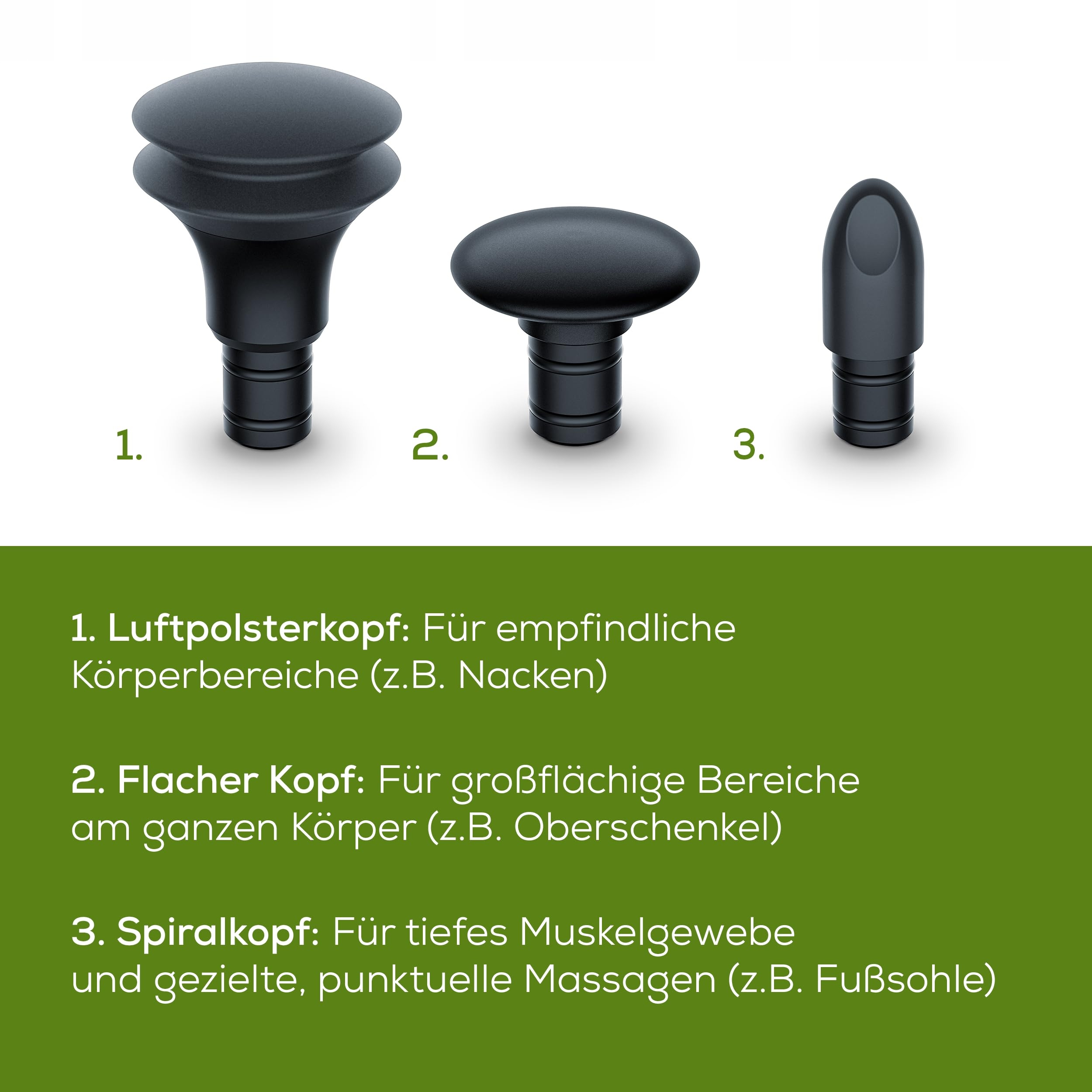 BEURER MG 79 Pistolet Do Masażu Delikatny Kompaktowy Z 3 Końcówkami — miniatura 6