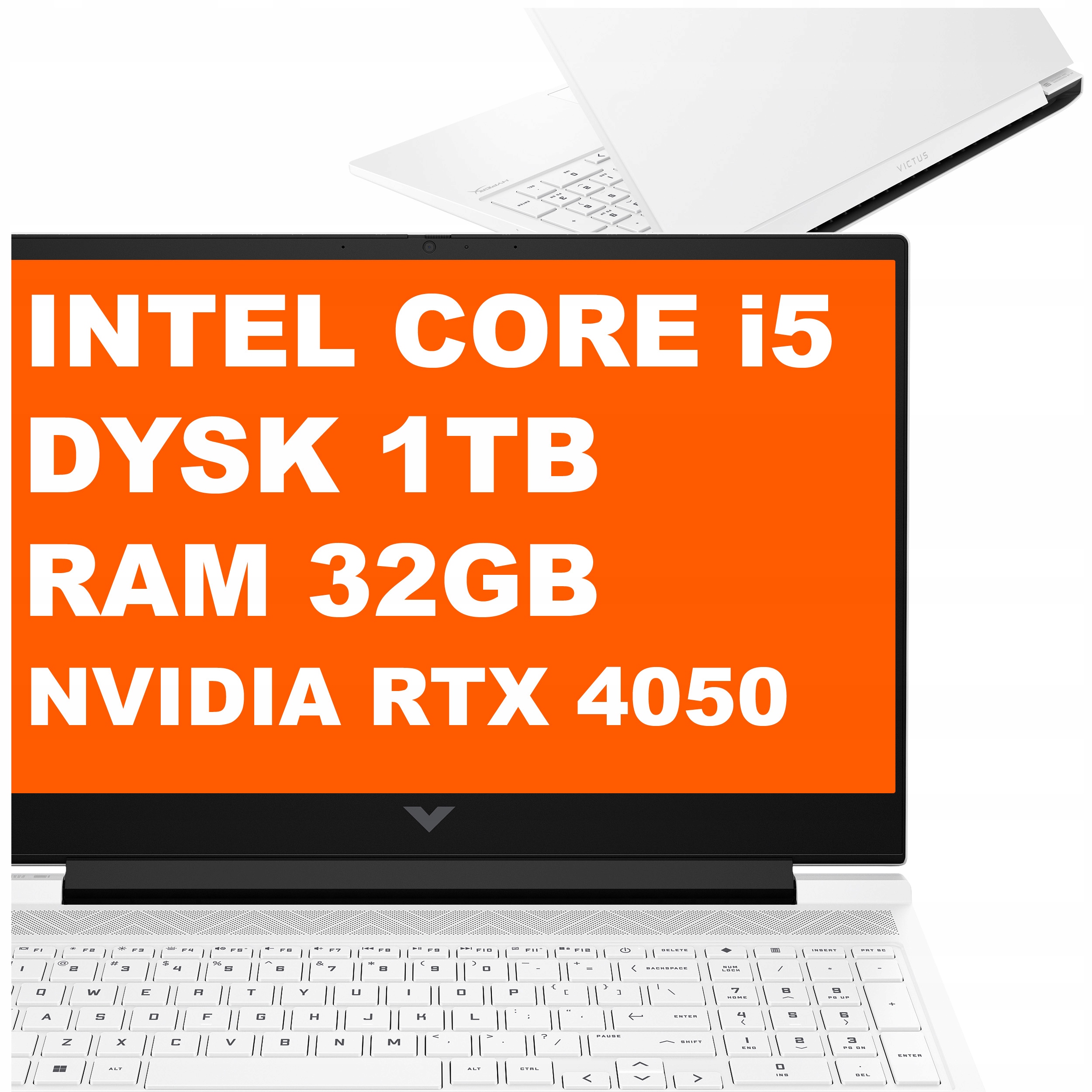Herní Notebook Hp Victus 16T-R100, i5, 32GB, 1TB, Rtx 4050, Fhd, Windows 11, bílý