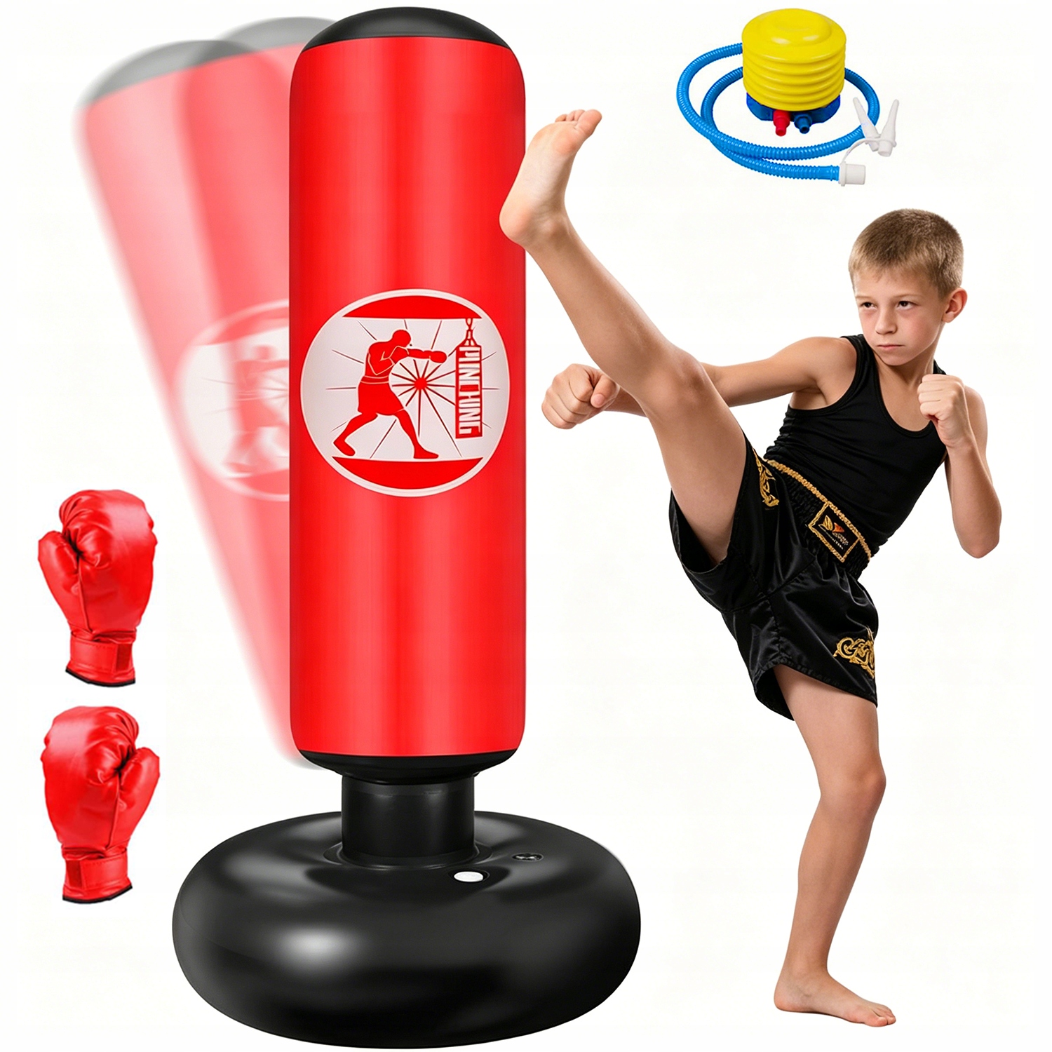 Woreek Treningowy Stojący 160CM Do Wypełnienia Woda 12KG Lub Piasek