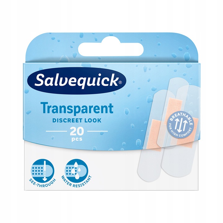 

Salvequick Zestaw Plastrów Transparentnych 20szt