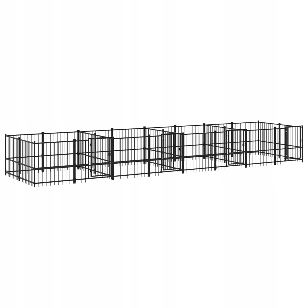 Levně Kotec venkovní pro psa, ocelová, 15,02 m²