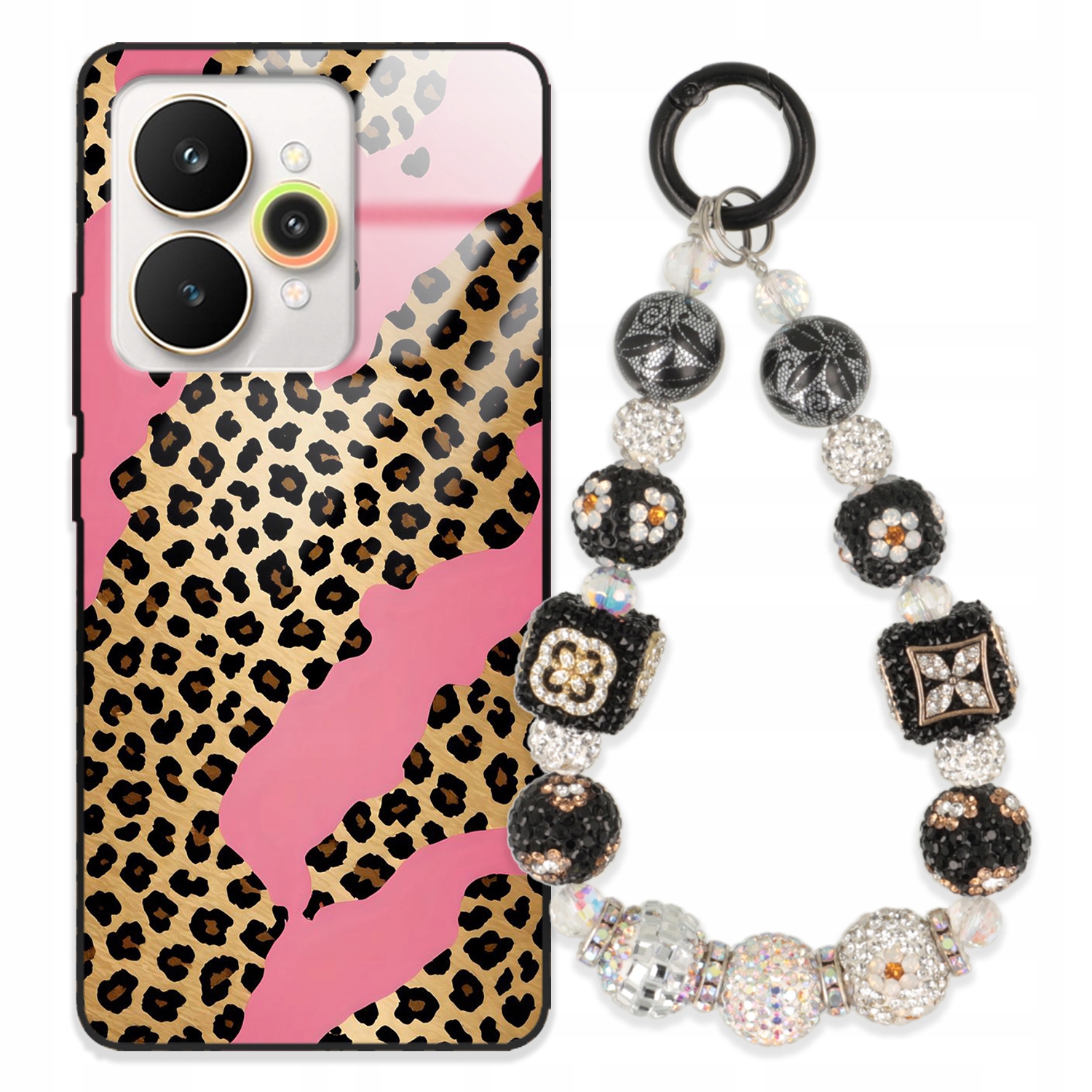 Puzdro Pre Realme 15 Pro 5G Glass Kľúčenka Elegantné Prémiový Dizajn Puzdra