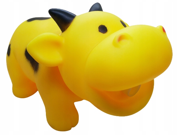 

gumowy gryzak krówka z piszczałką wielkość 16 cm