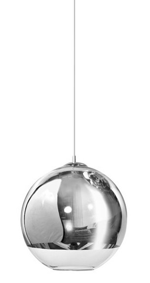 Chromowana kula lampa wisząca Silver ball 35cm