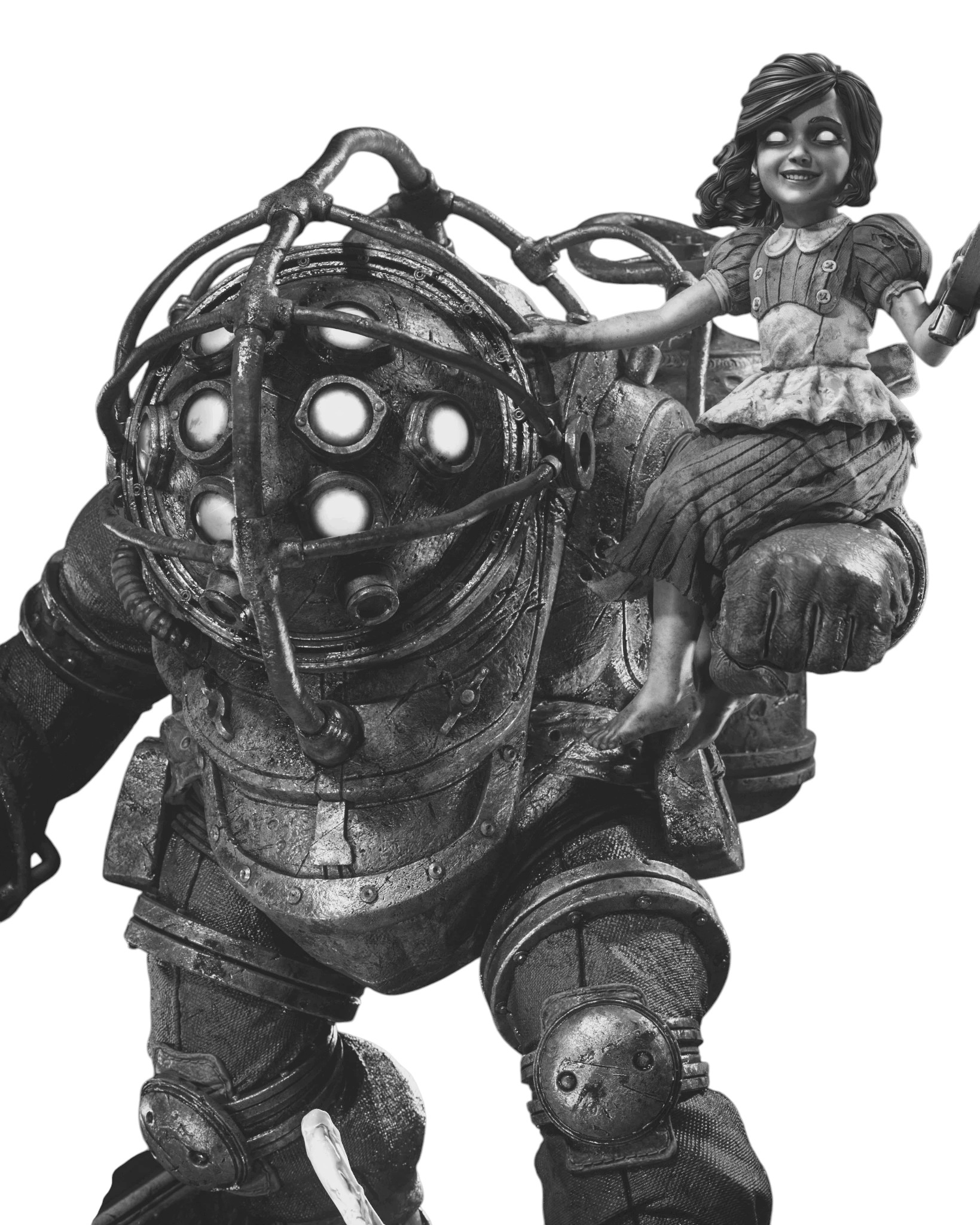 Figurka na malování B. Daddy & L. Sister 38 cm Pryskyřice Tisk3d 16K fanart