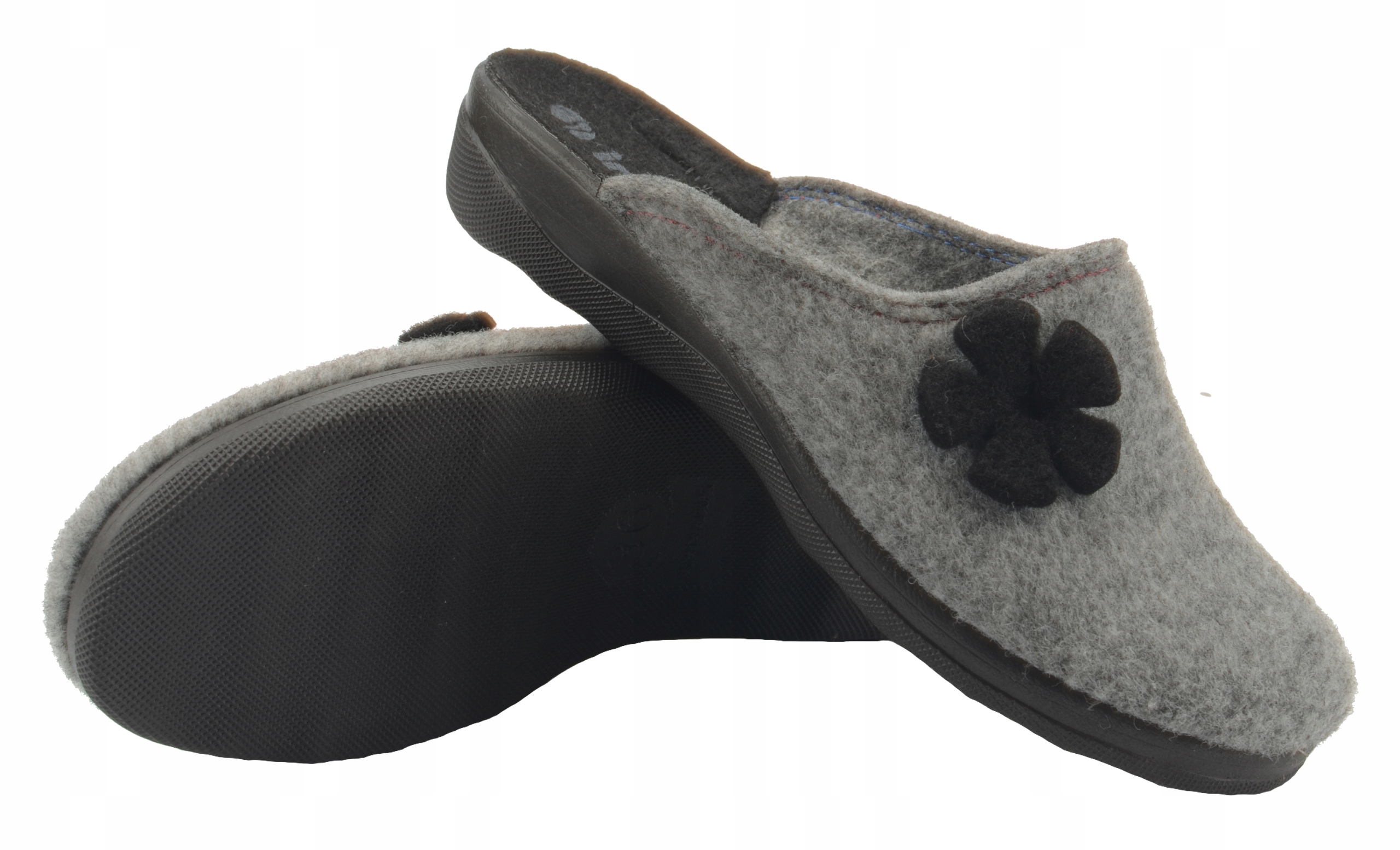 INBLU KAPCIE PAPCIE DOMOWE DAMSKIE NA KOTURNIE CA116 KLAPKI FILCOWE 38 Model CA-116 018