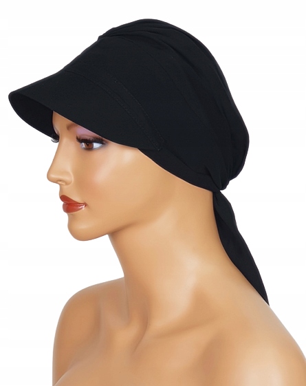 

Turban Tess z daszkiem czarny chusty Eva Design