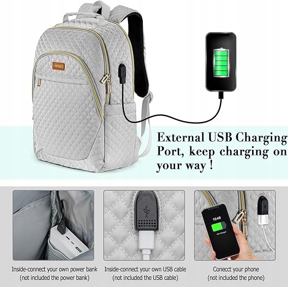 Plecak Damski Bagaż Podręczny do Samolotu Torba Turystyczna Port USB GRATIS Marka inna