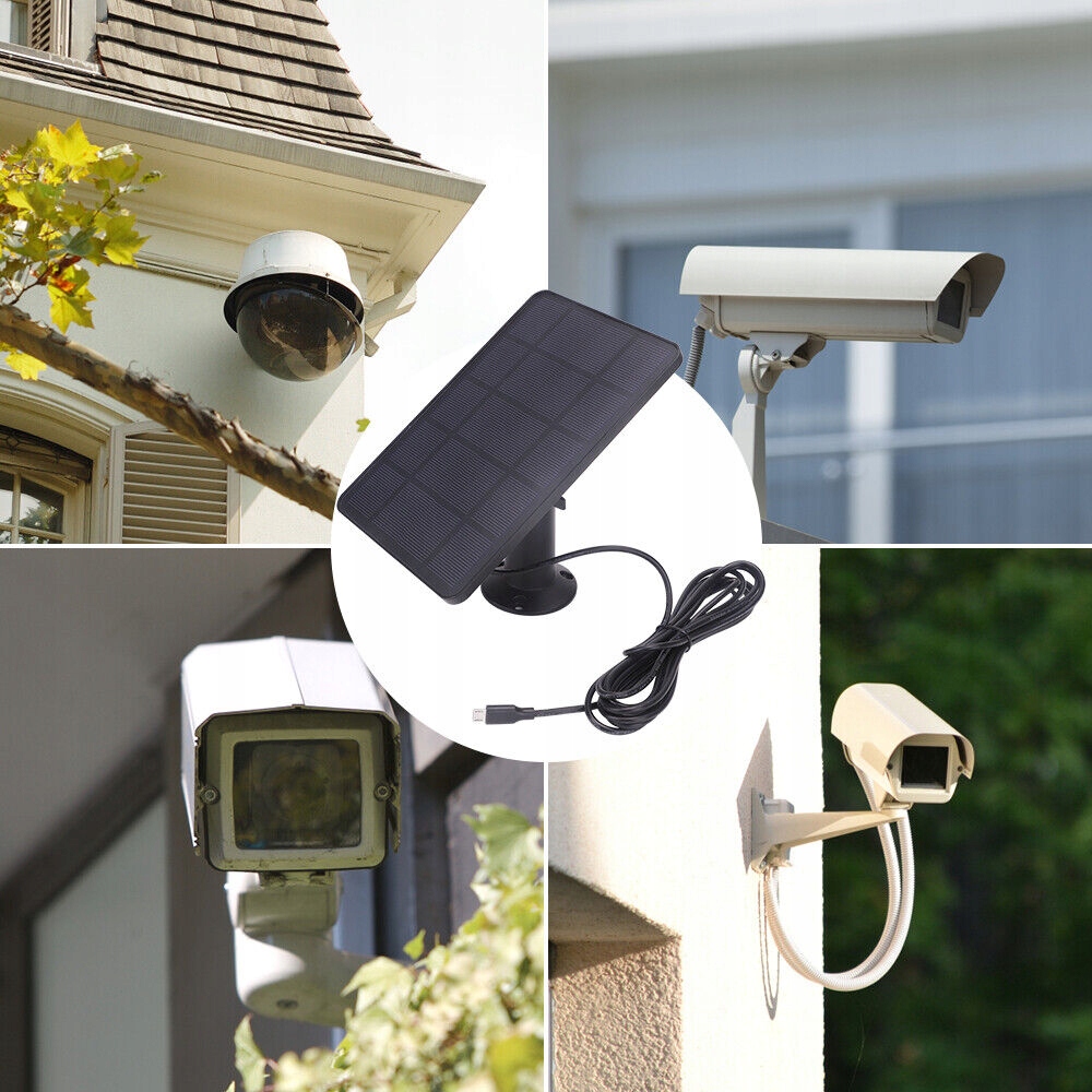 4W PANELE SŁONECZNE DO BEZPRZEWODOWEJ KAMERY MONITORUJĄCEJ, WODOODPORNY Kod producenta Ładowarka do Paneli Słonecznych