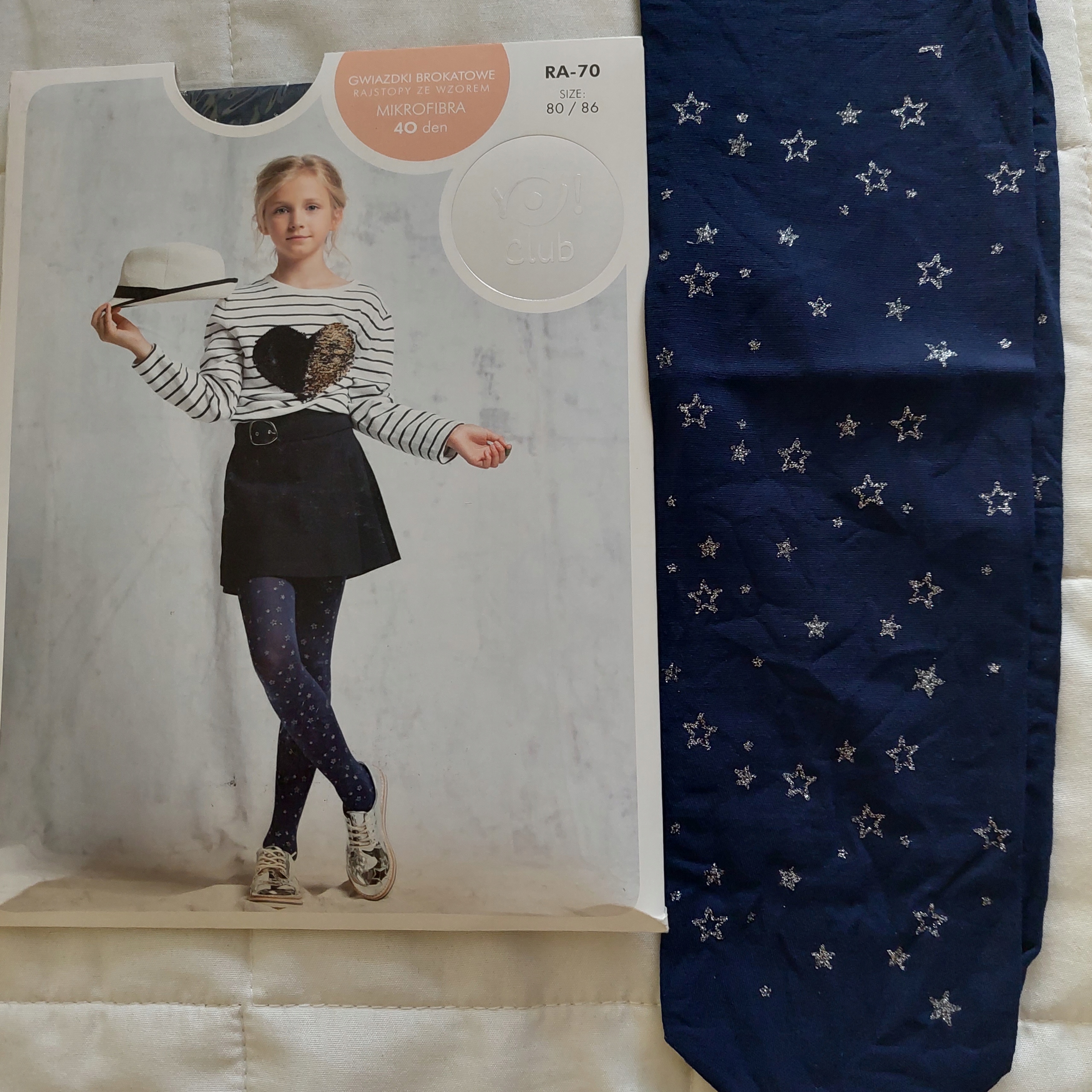 

nowe rajstopy YoClub RA-70 40 Den roz 80/86