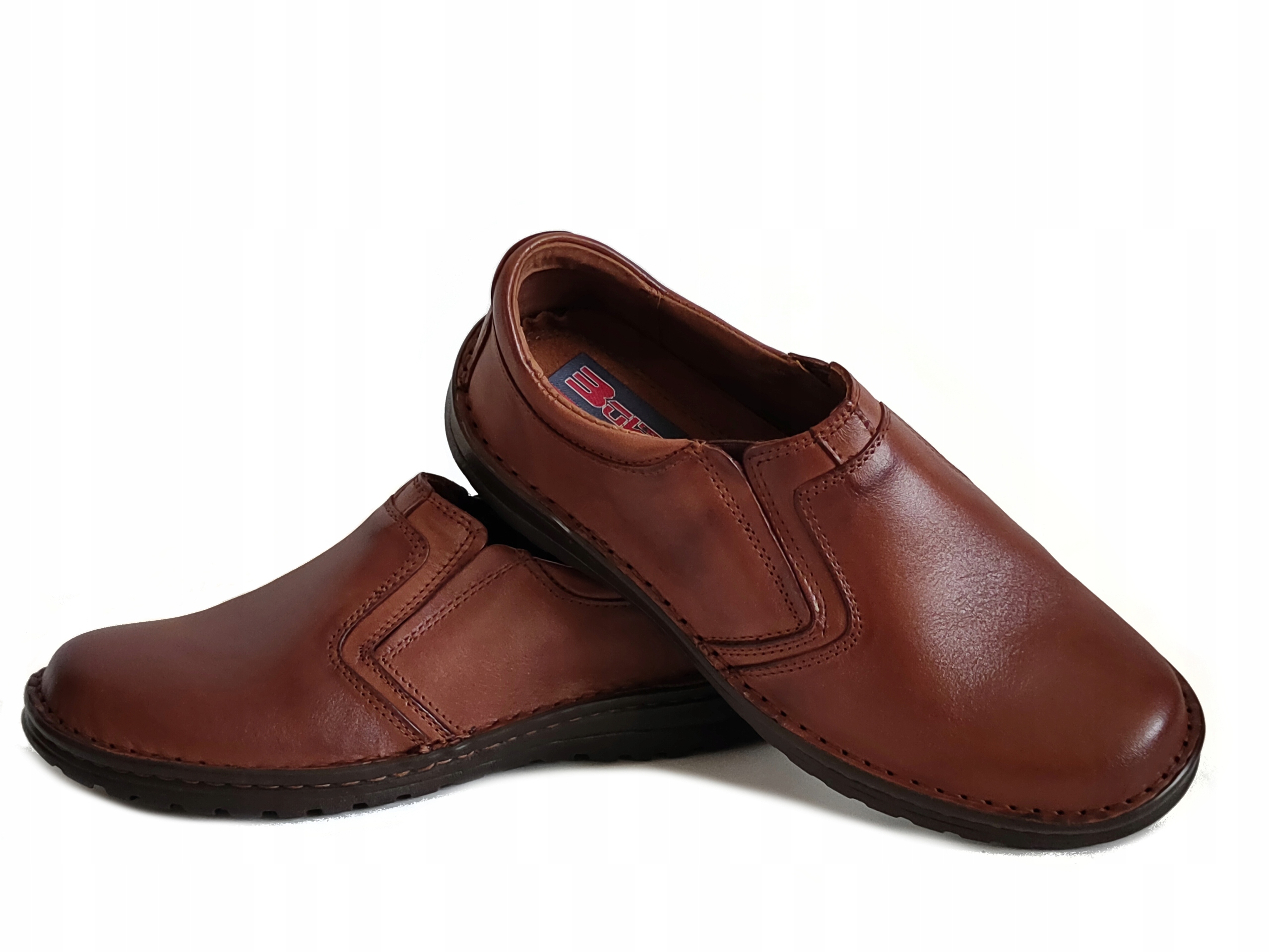 Bukat 206 pánské polobotky Polské hnědé 44 Kůže