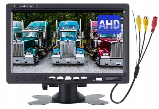 LCD monitor 7" pro couvací kameru traktor, kombajn, Tir Ahd/cvbs 11