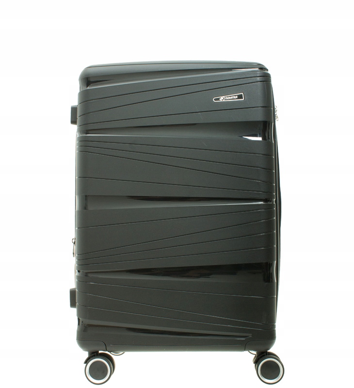 Střední kufr Pp Sumatra Bavaria 4 kola, černý, rozšiřitelný