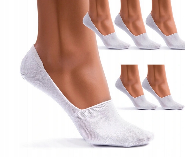 

3x Bambusowe skarpetki płytkie stopki 35-38 białe