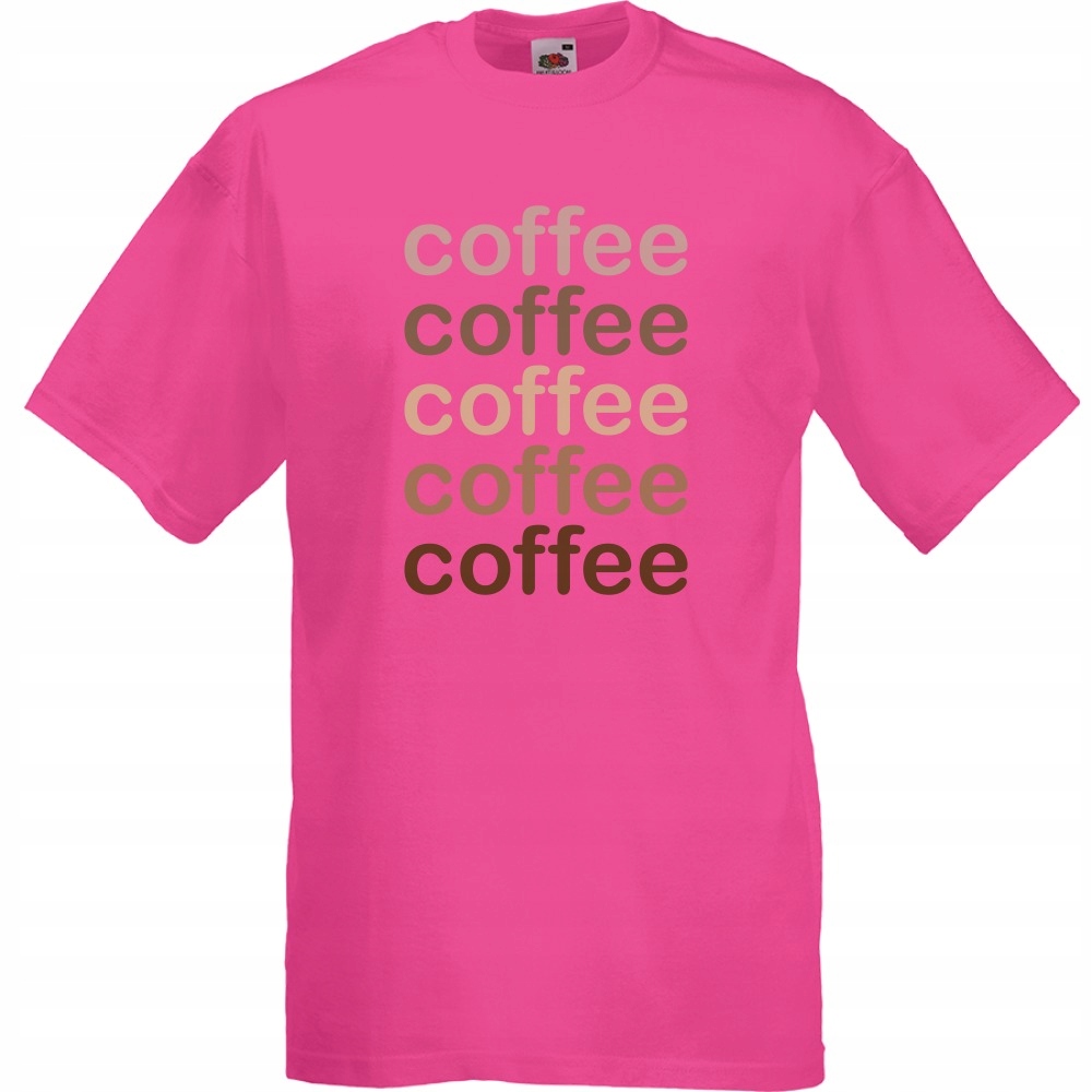 

Koszulka coffee kawa dla kawosza M fuksja