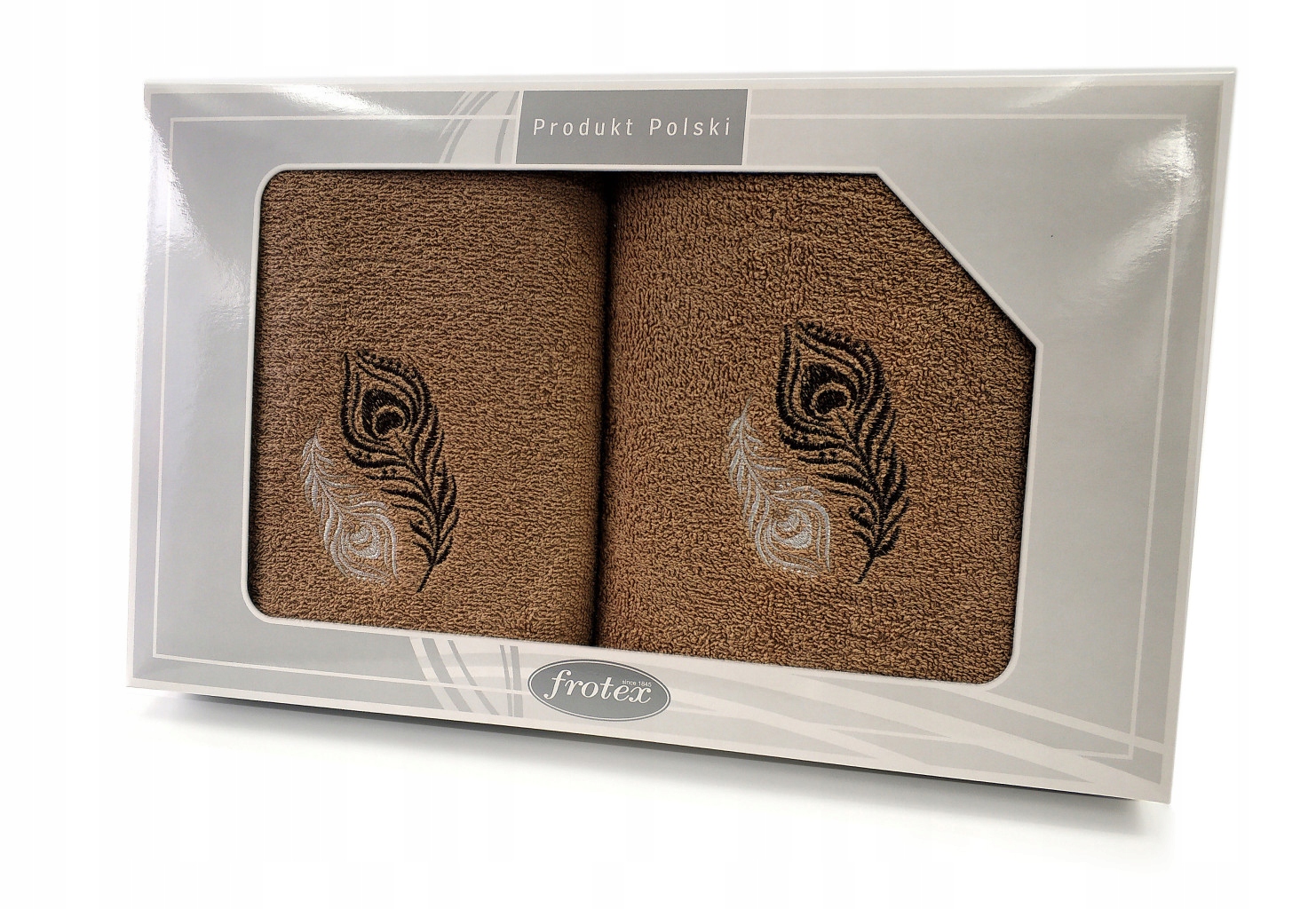 Komplet 2 ręczników Gift 50 70 pudełko Greno beżowy w2