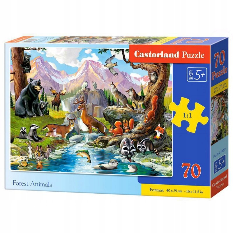 

Puzzle leśny krajobraz zwierzęta dla 5 latka 5+