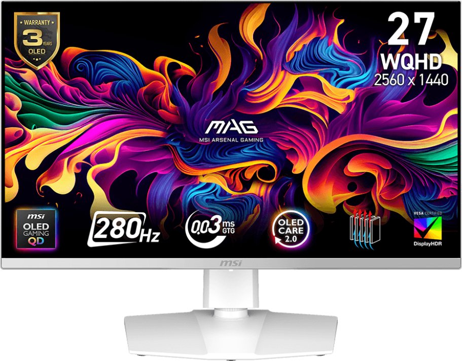 Monitor Msi Mag 272QPW Qd Oled X28 2560 x 1440 (wqhd) 280 Hz