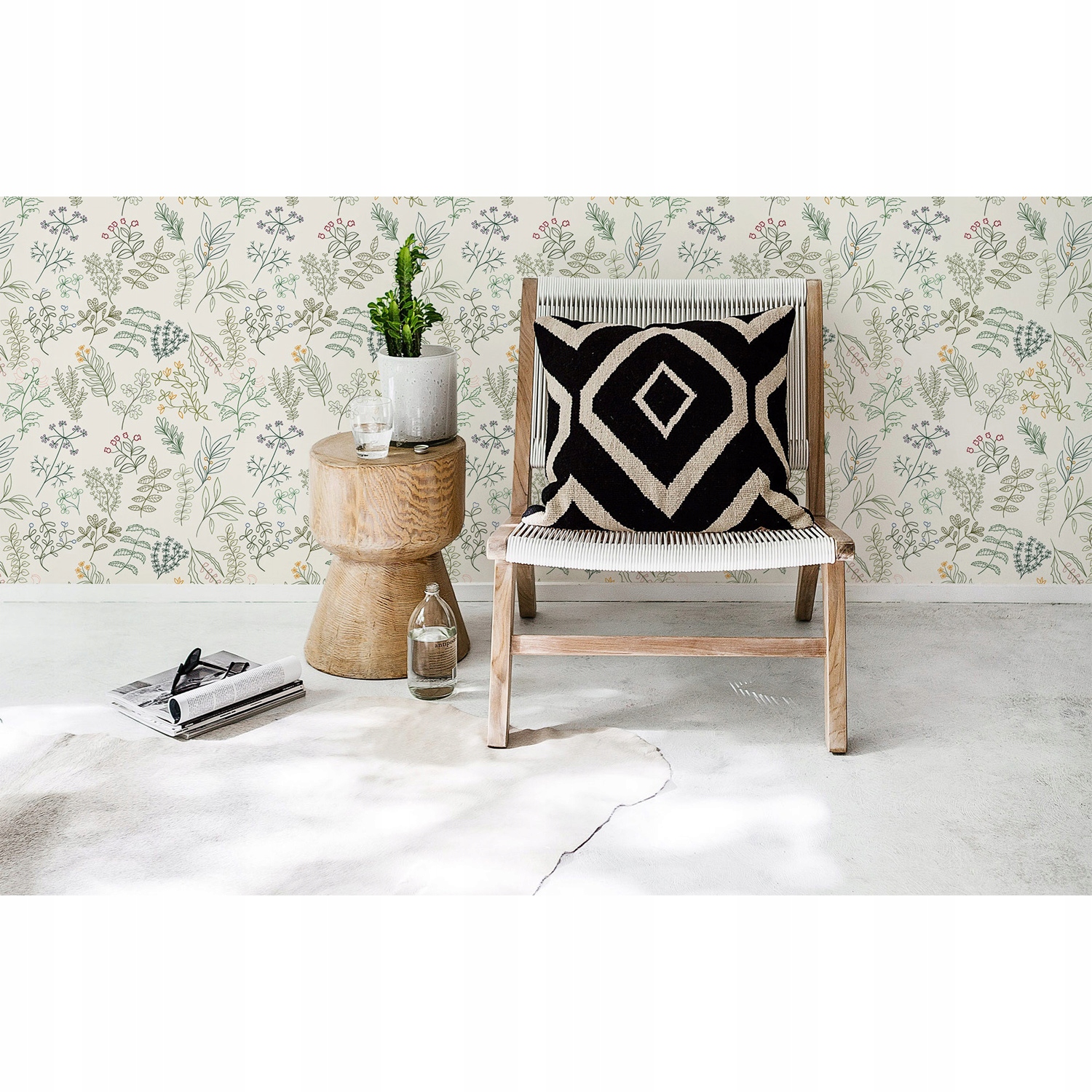 

Tapeta flizelina Zielone liście konturowe 104x70