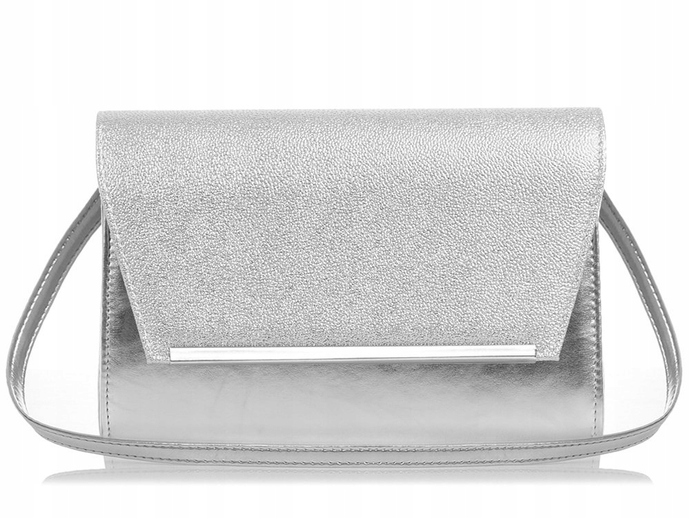 SREBRNA KOPERTÓWKA TOREBKA DAMSKA SOLOME M10 MAT