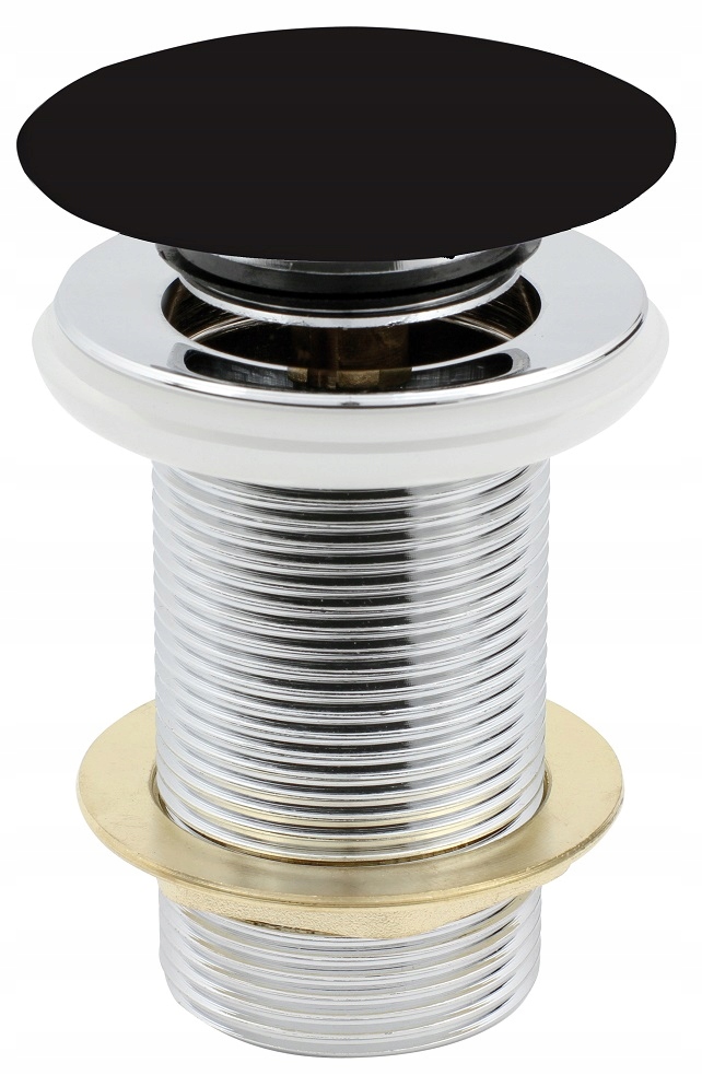 KOREK UMYWALKOWY KLIK KLAK CZARNY CERAMICZNY