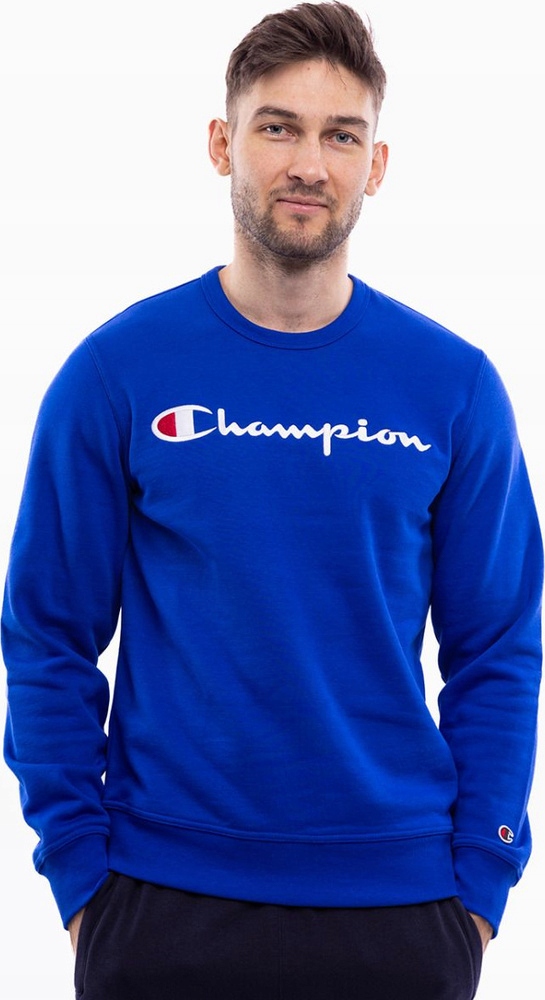 Pánská Mikina Champion Crewneck Sweatshirt Modrá 220254 BS008 velikost M