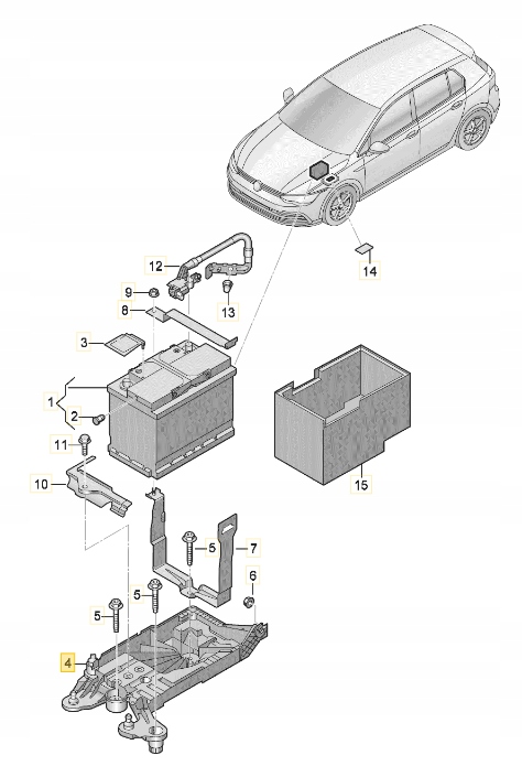 5WA915331 - АККУМУЛЯТОР SKODA OCTAVIA IV 20-