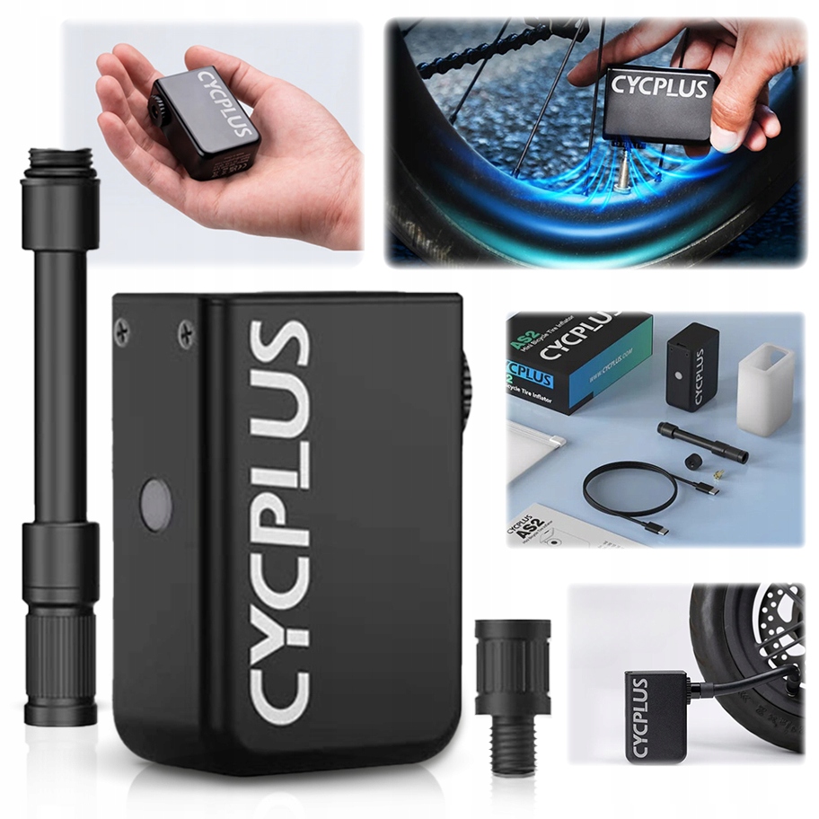 Elektrická pumpa na kolo s mini kompresorem pro kolo Cycplus AS2
