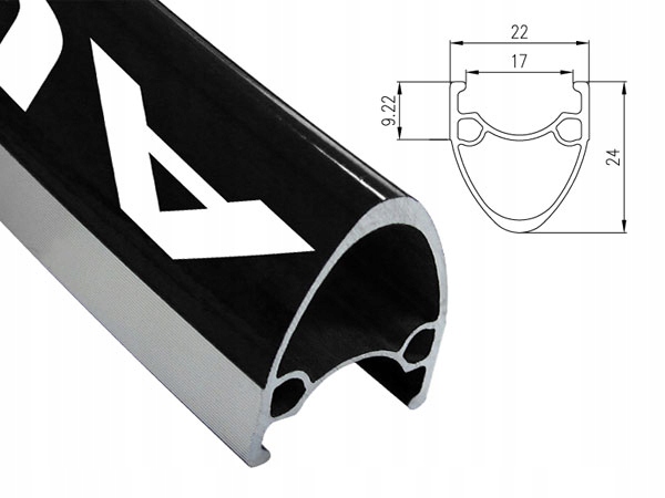Obręcz ALEXRIMS 700C AT490 28H V-brake czarna